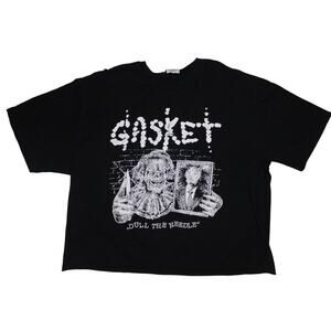 Gasket Dull the Needle shirt Blue Grape t-shirt short sleeve black sz XL raw hem